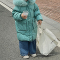 Children's Fur Collar Jacket Down Jacket